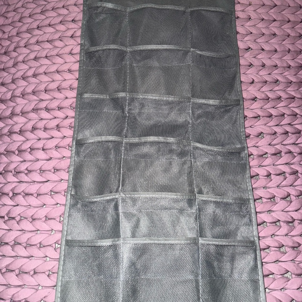Gray Hanging Shoe Organizer